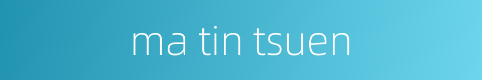 ma tin tsuen的同义词