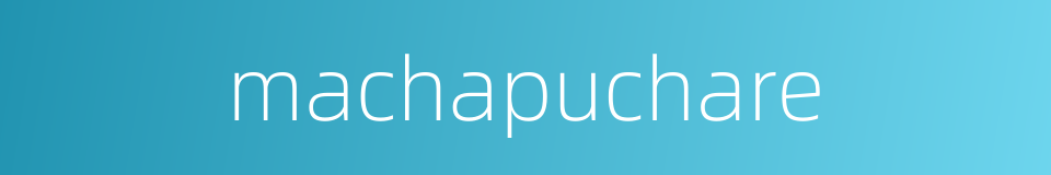 machapuchare的同义词