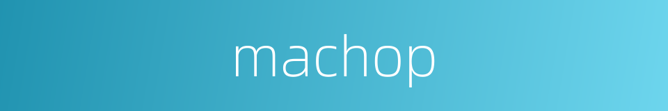 machop的同义词