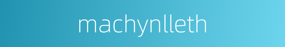 machynlleth的同义词