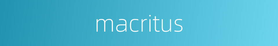 macritus的同义词
