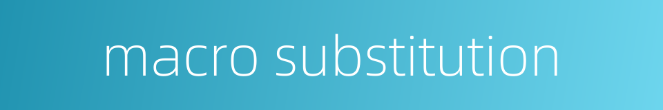 macro substitution的同义词
