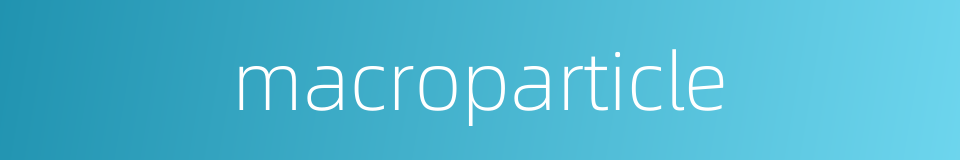 macroparticle的同义词