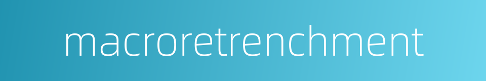 macroretrenchment的同义词