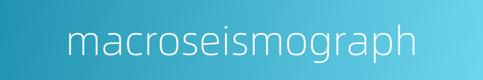macroseismograph的同义词