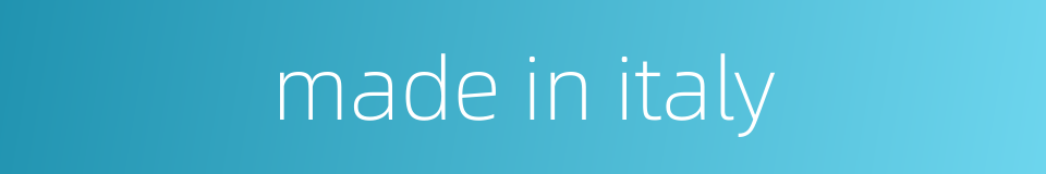 made in italy的同义词