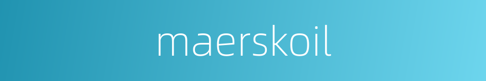 maerskoil的同义词