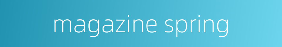 magazine spring的同义词