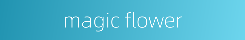 magic flower的同义词