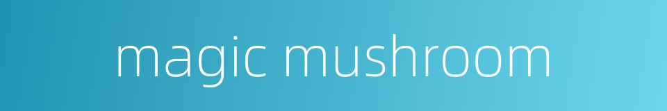 magic mushroom的同义词