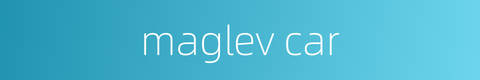 maglev car的同义词