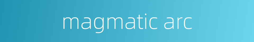 magmatic arc的同义词