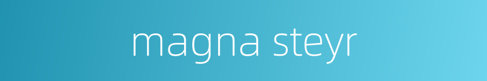 magna steyr的同义词