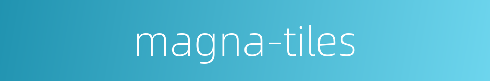 magna-tiles的同义词
