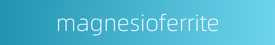 magnesioferrite的同义词
