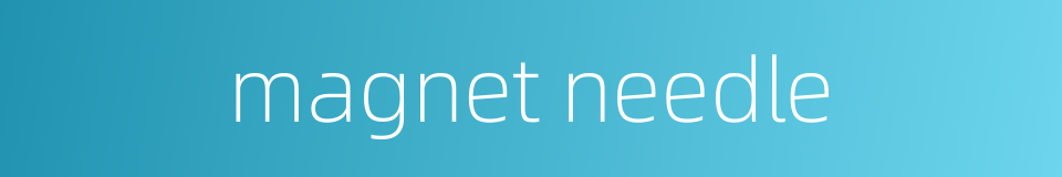 magnet needle的同义词