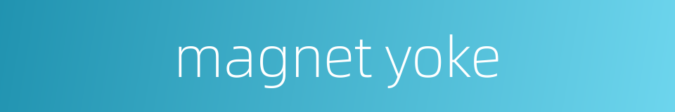 magnet yoke的同义词