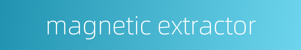 magnetic extractor的同义词