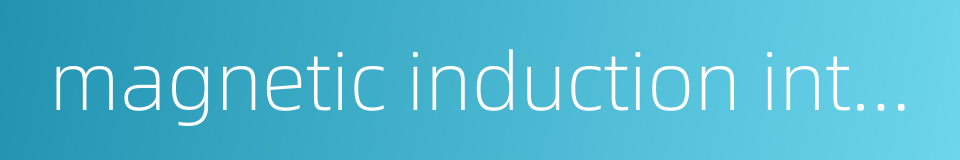 magnetic induction intensity的同义词