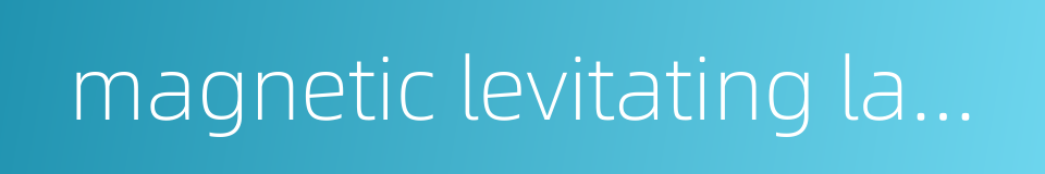 magnetic levitating lamp的同义词