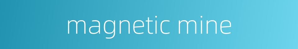 magnetic mine的同义词