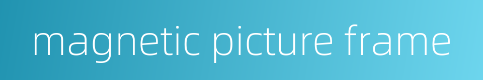 magnetic picture frame的同义词