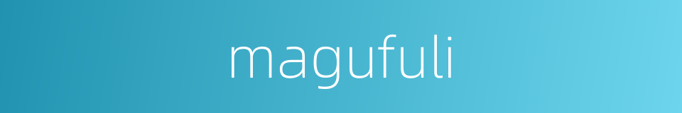 magufuli的同义词