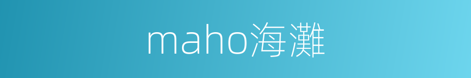 maho海灘的同義詞