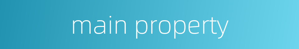 main property的同义词