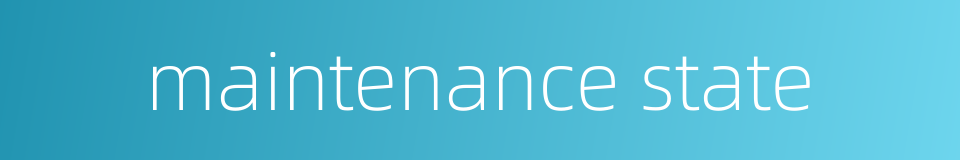 maintenance state的同义词