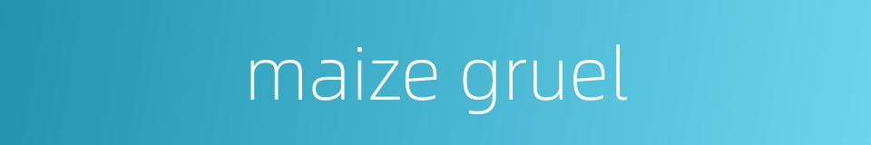 maize gruel的同义词