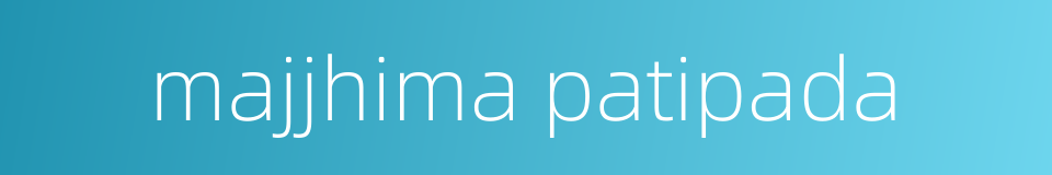 majjhima patipada的同义词