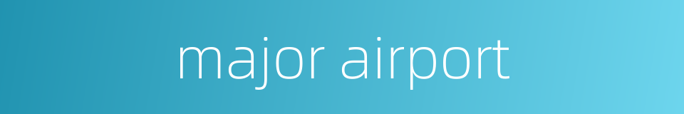 major airport的同义词