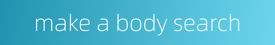 make a body search的同义词