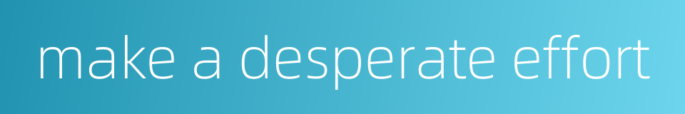 make a desperate effort的同义词