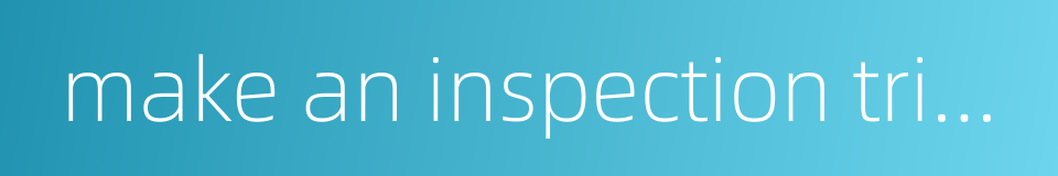 make an inspection trip incognito的同义词