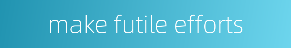 make futile efforts的同义词