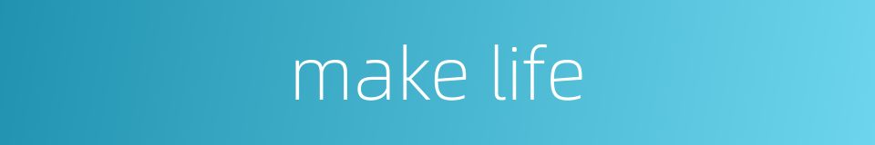 make life的同义词