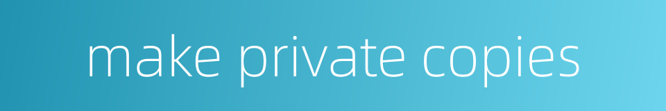make private copies的同义词