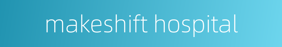 makeshift hospital的同义词