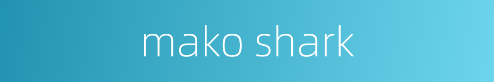 mako shark的同义词