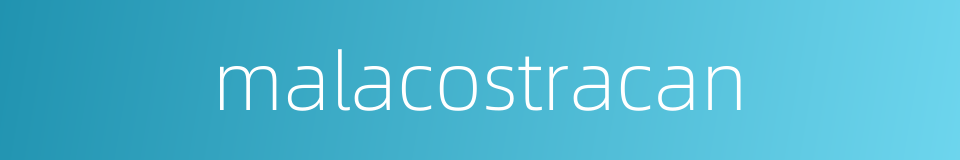 malacostracan的同义词