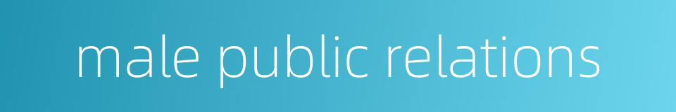 male public relations的同义词