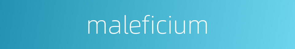 maleficium的同义词