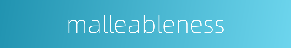 malleableness的同义词