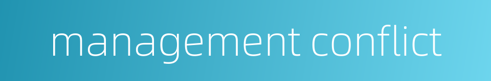 management conflict的同义词