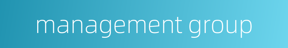 management group的同义词