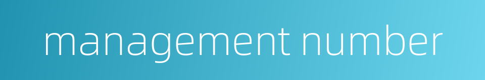 management number的同义词
