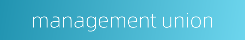 management union的同义词