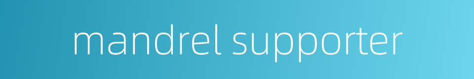 mandrel supporter的同义词